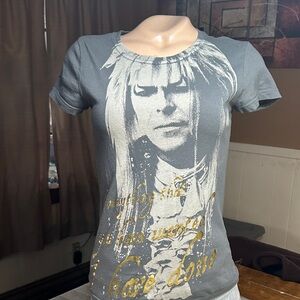 David Bowie as Jareth from The Labyrinth Gray Graphic Women's Top